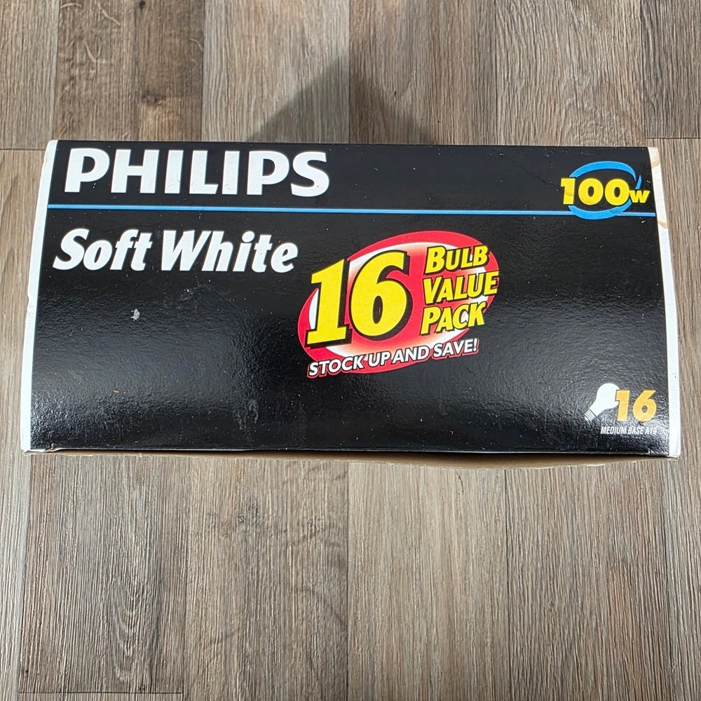 Philips A19 Soft White Light Bulbs 100 Watt 1620 Lumens 16 Count Package Non LED - Picture 5 of 7